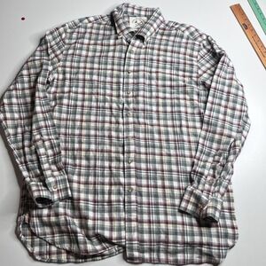 Alan Paine Shirt Mens XL Multicolor Plaid Flannel Long Sleeve Button Up Casual